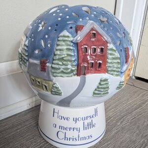 Christmas Village Tea Light Candle Globe